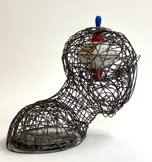 "Head Spins," an interactive piece of kinetic art featured in the exhibition "Aaron Kramer: Sense of Wonder," which opens Saturday at Oceanside Museum of Art. (Aaron Kramer)