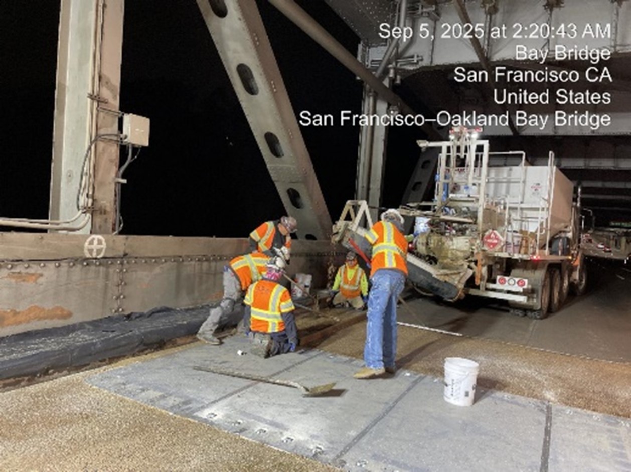 Caltrans finishing up work on the Bay Bridge as San Francisco–Oakland Bay Bridge (SFOBB) West Span Joint Rehabilitation Project Phase 2 is completed.