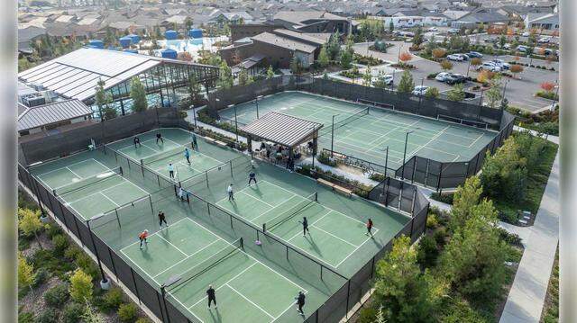 Esplanade at Turkey Creek is a private 55+ community with more than 400 single-family homes and recreation areas that include pickleball courts, pools, and fitness facilities. At McBean Park nearby, the pickleball courts will be closed until May due to a $17.9 million solar project.