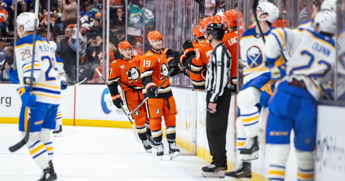 Ducks' Terry scores in OT for 6-5 victory that ends road Sabres winning streak