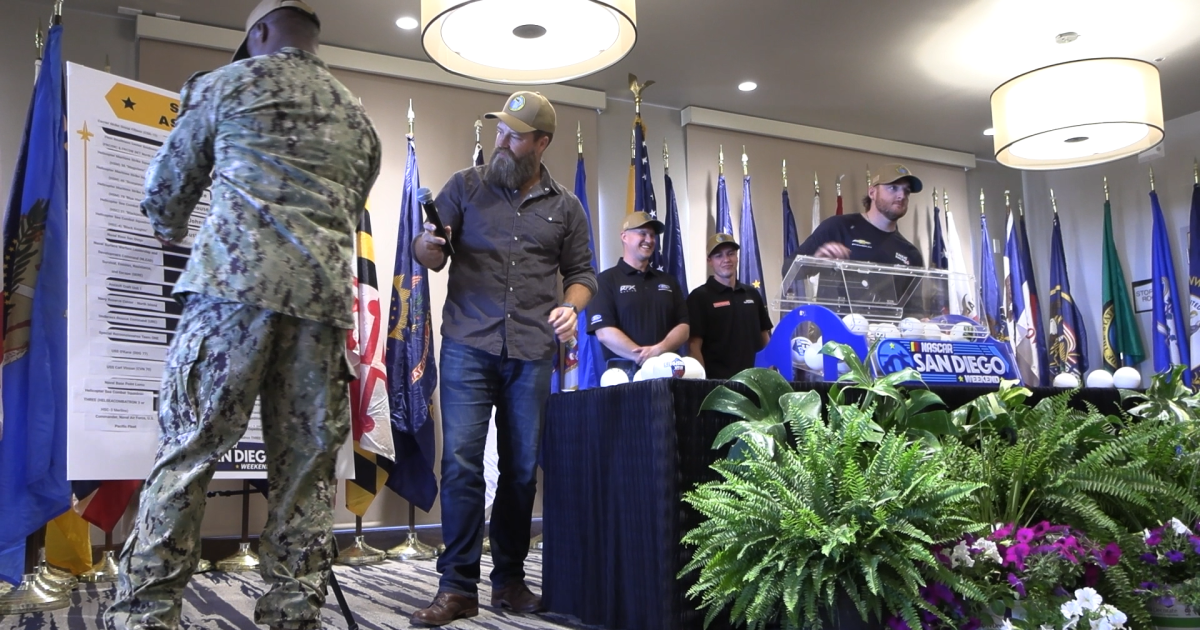 NASCAR drivers draft San Diego Navy units ahead of June base races