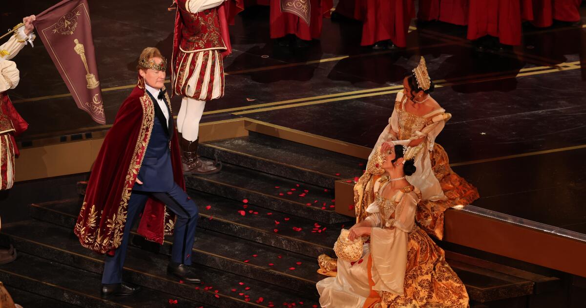 Conan O'Brien retains his throne as King of the Oscars with opening monologue