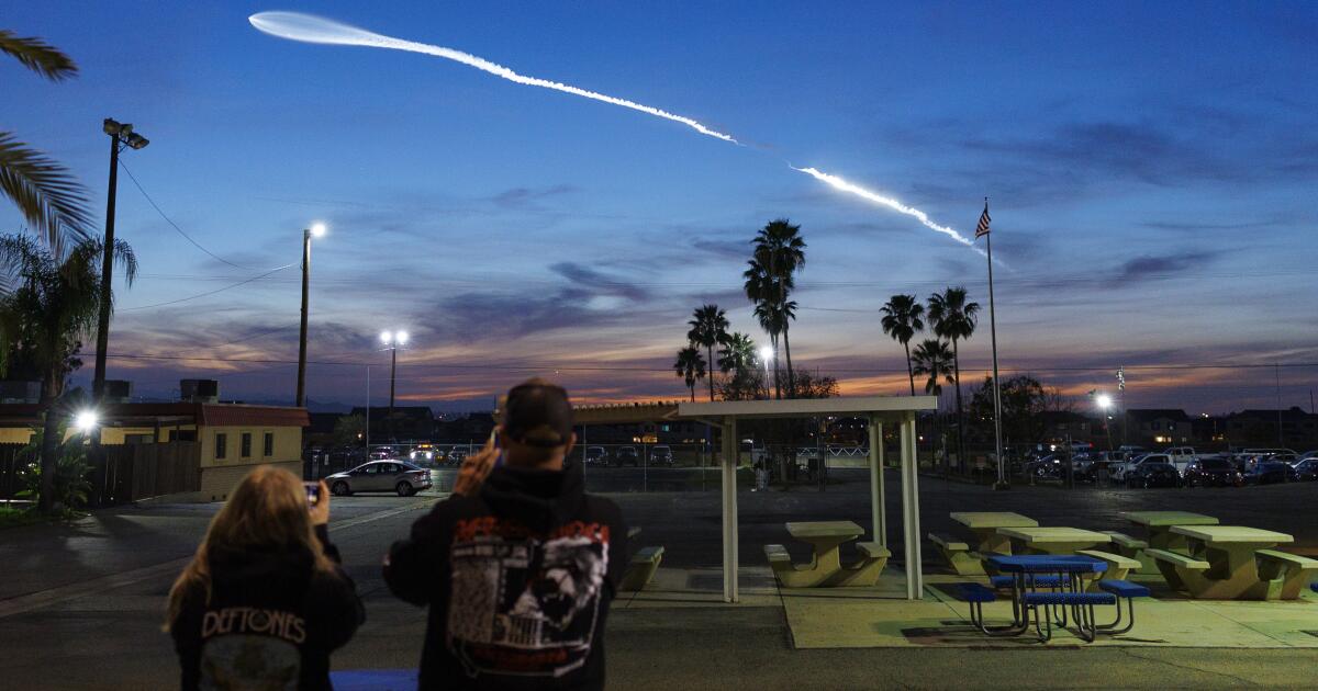SpaceX launch tonight in SoCal: When to scan the sky