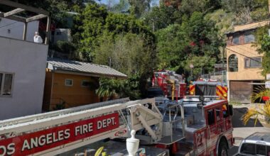 Laurel Canyon home burns as Santa Anas gust through L.A.