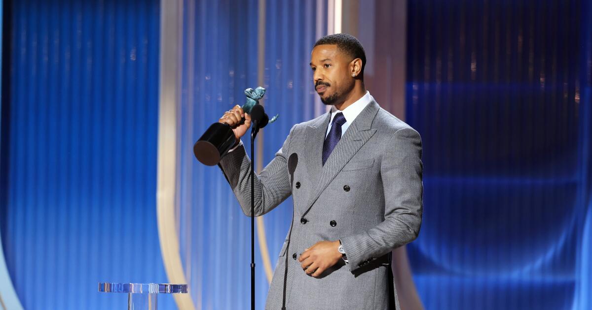 Michael B. Jordan wins lead Actor Award for 'Sinners'