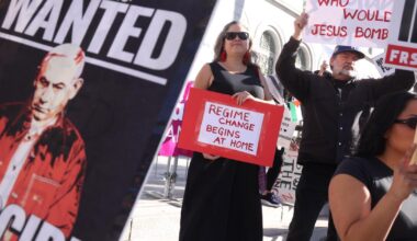 Horrified by the state of the union, he's an angry protester. But he's also optimistic