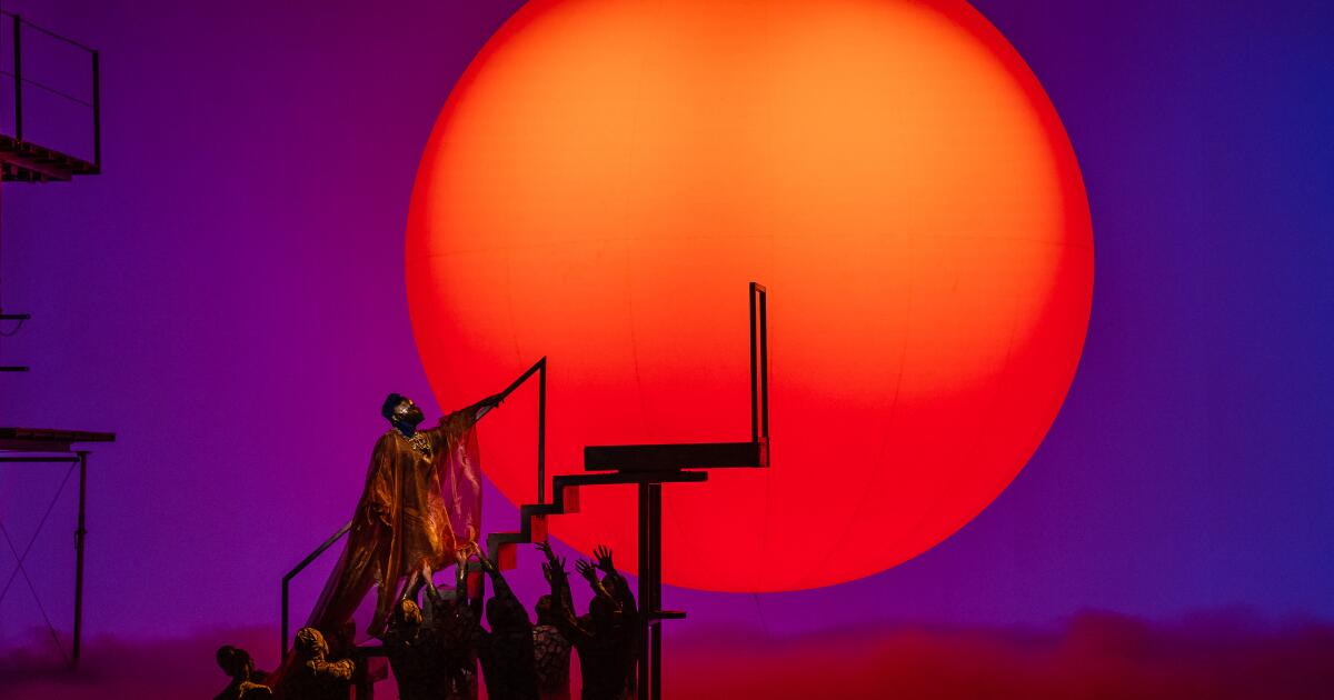 Review: Philip Glass' 'Akhnaten' is back at L.A. Opera, this time with a magnificent John Holiday