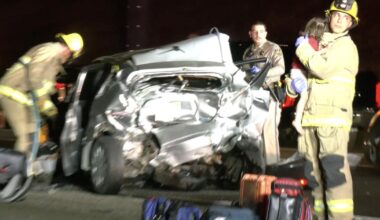 Infant is killed, several people injured in violent 3-car SoCal crash