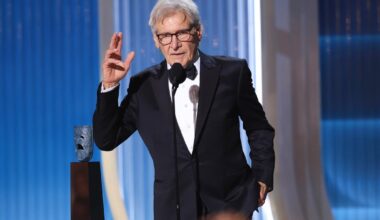Harrison Ford gets tearful while accepting SAG Life Achievement Award