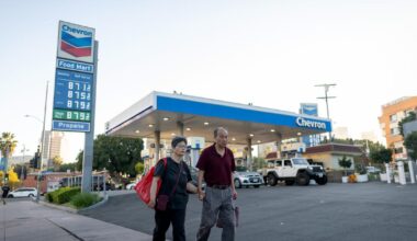 When gas prices spike, the world focuses on this L.A. gas station to vent its rage