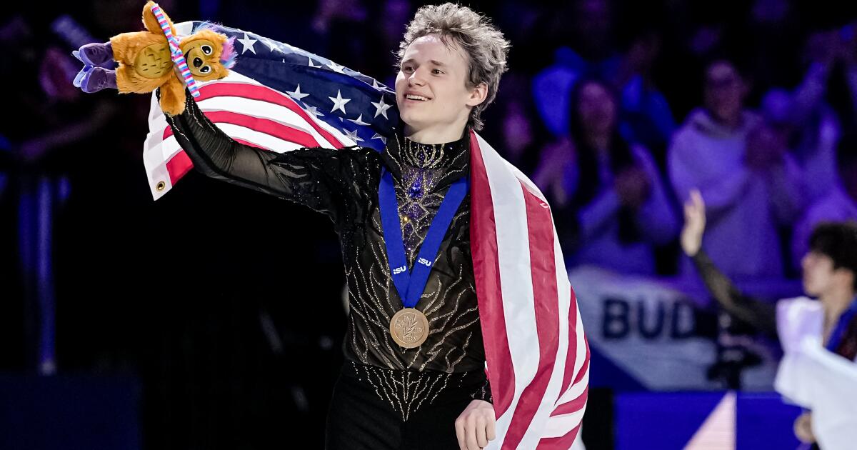 Ilia Malinin wins third straight world figure skating title