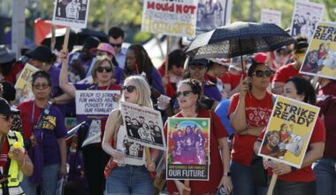 L.A. school unions announce April 14 strike date at Wednesday rally
