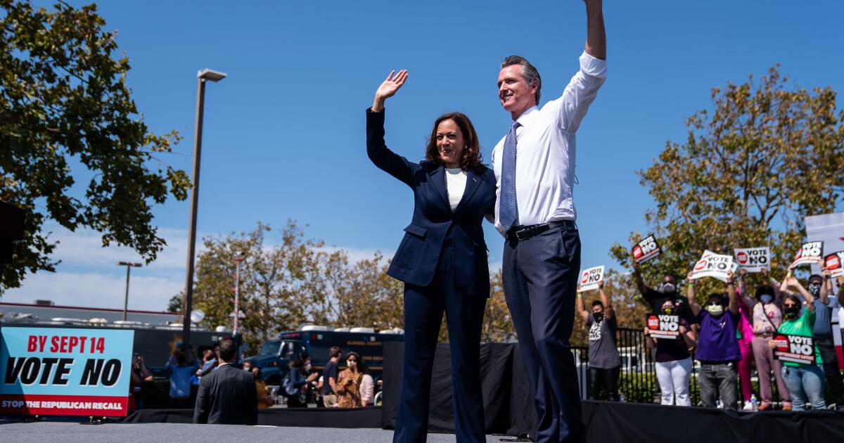 Newsom leads Harris for president among California Democrats, poll finds
