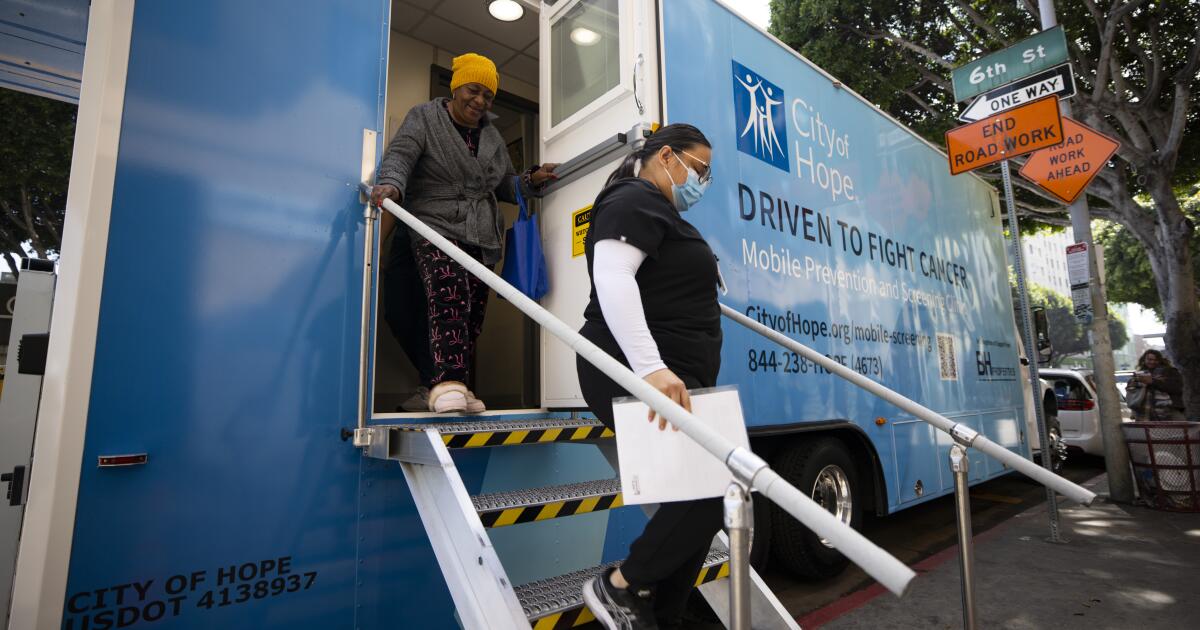 Mobile clinic brings mammograms to unhoused women on Skid Row