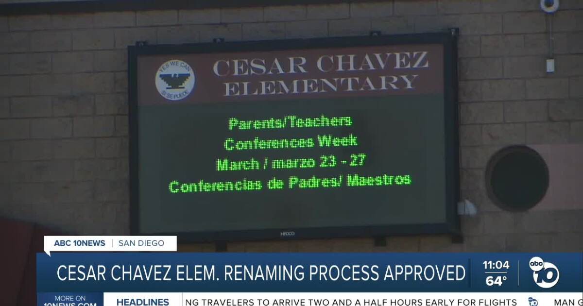 SD Unified starts renaming process for Cesar Chavez Elementary over abuse claims