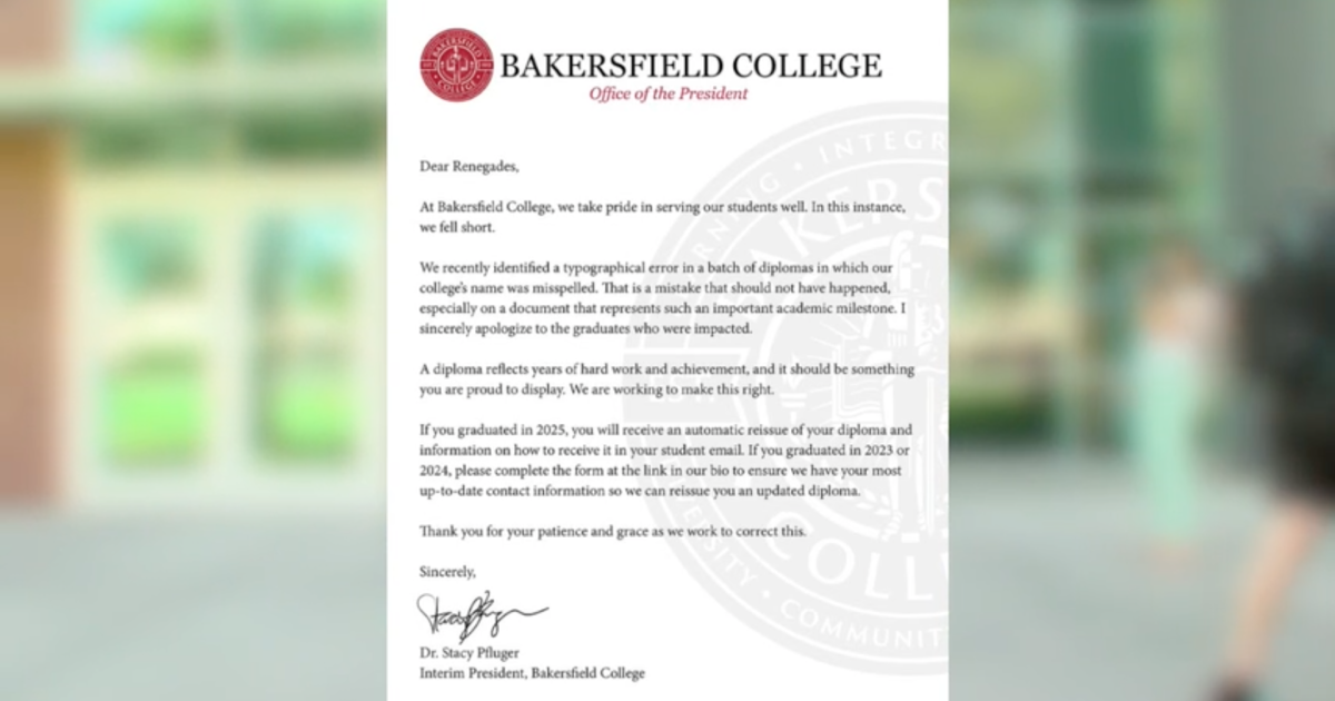 Bakersfield College reissuing misspelled diplomas