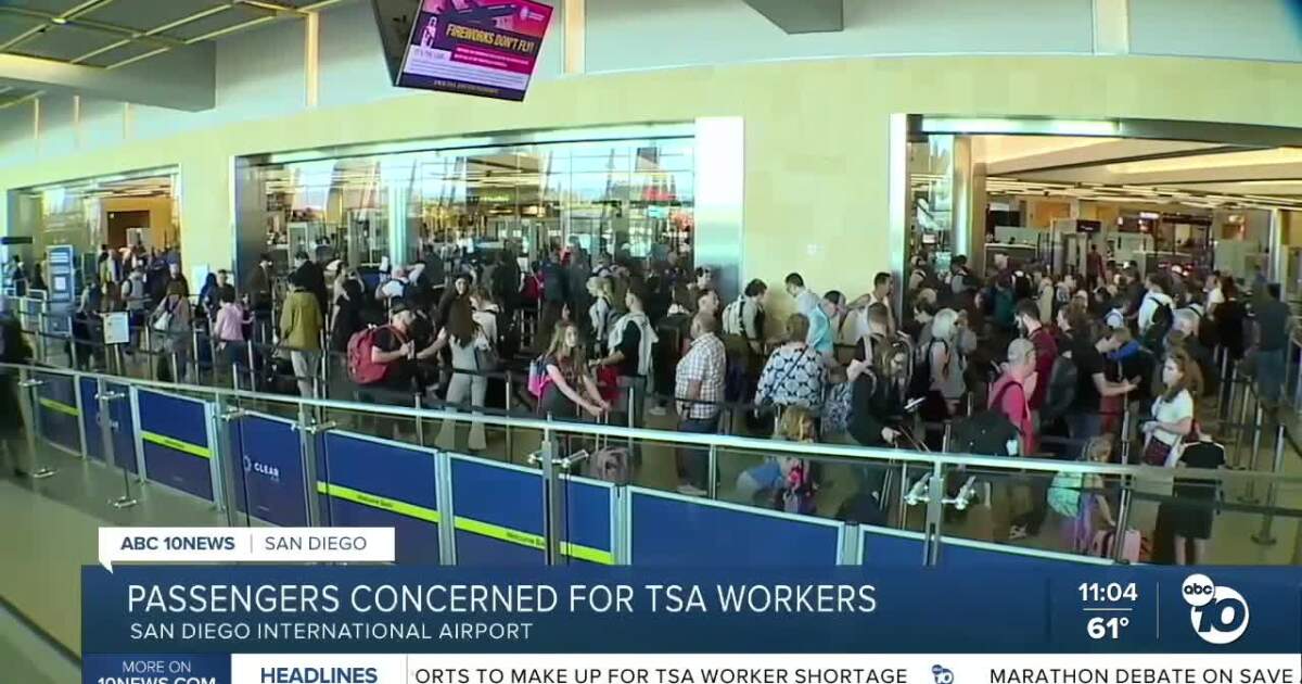 San Diego travelers concerned over TSA workers as shutdown continues