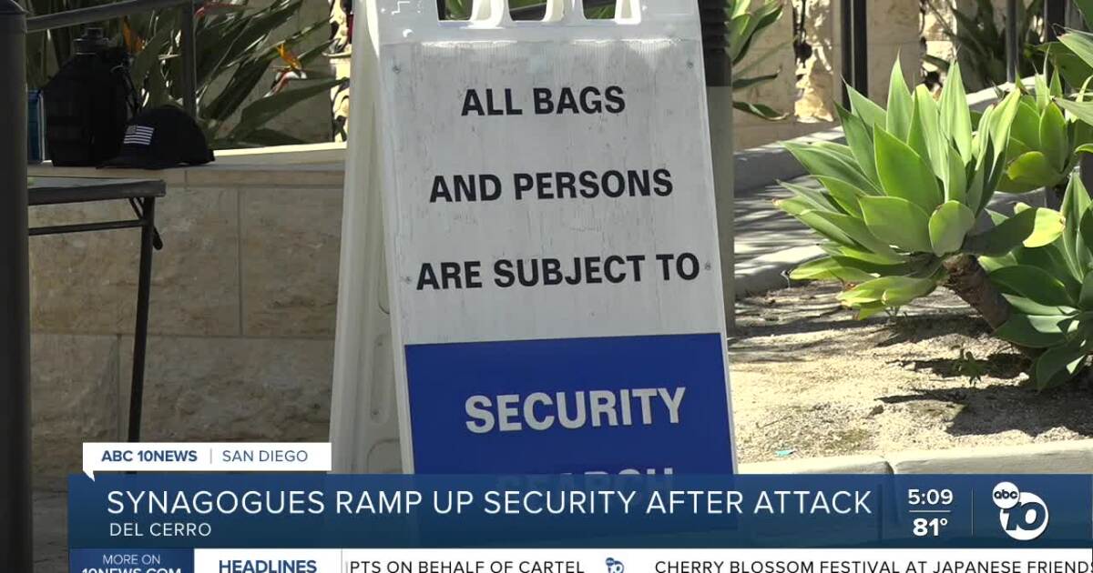 San Diego synagogues increase security measures following Michigan attack