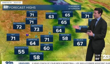 Cooler, chance of showers Tuesday