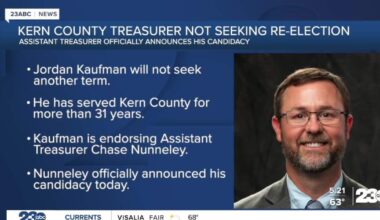 Kern County treasurer won't seek re-election, endorses successor