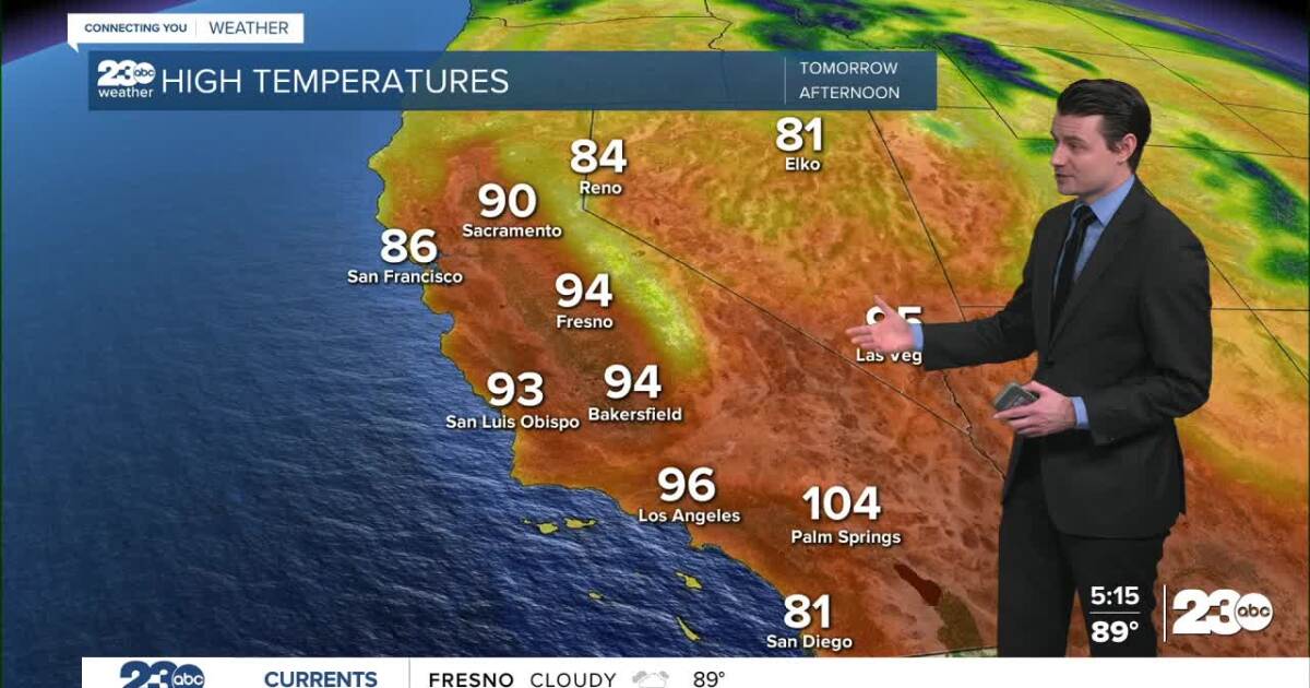 Several more days in the 90s