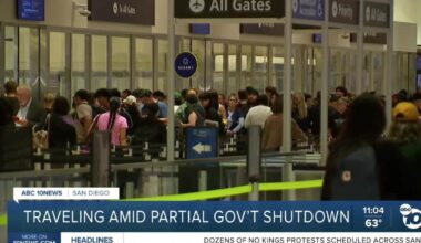Travelers head to San Diego International amid partial government shutdown
