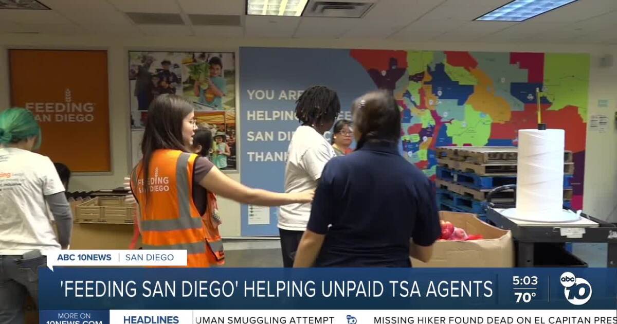 Feeding San Diego provides food boxes to unpaid TSA officers