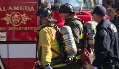 2 taken to hospital in potential hazmat situation in Alameda