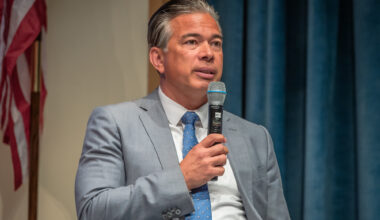 California Attorney General Rob Bonta at the University of San Diego for Politifest 2023 on Saturday, Oct. 7, 2023.