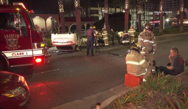 Anaheim: Three Injured In Rollover Collision