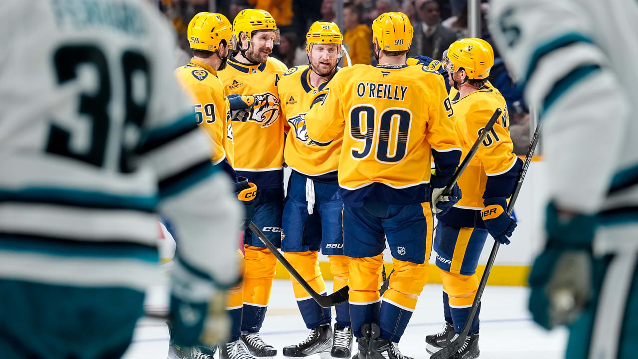 Preds Ride Five-Goal First Period to Victory Over Sharks