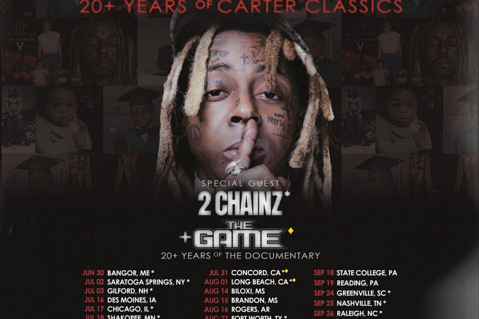 Lil Wayne Drops 28 New Tour Dates With 2 Chainz and The Game Along for the Ride