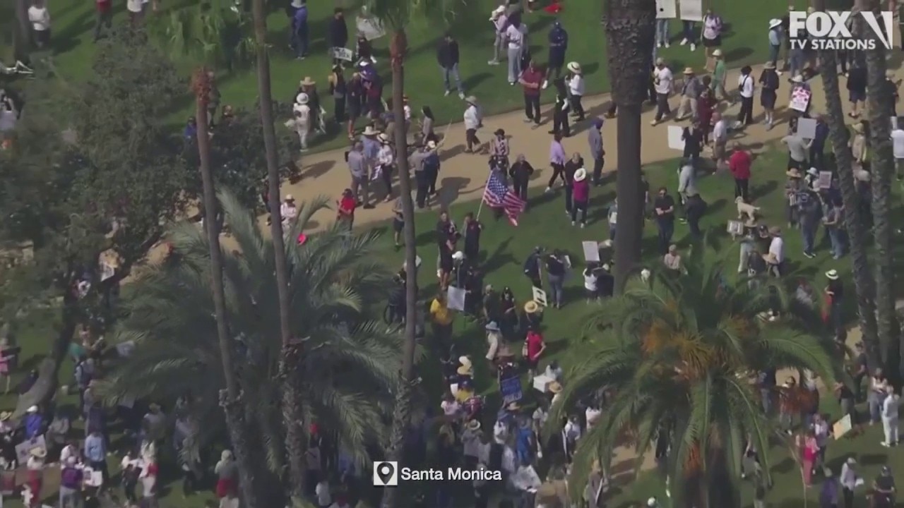 No Kings protests in Culver City, Santa Monica