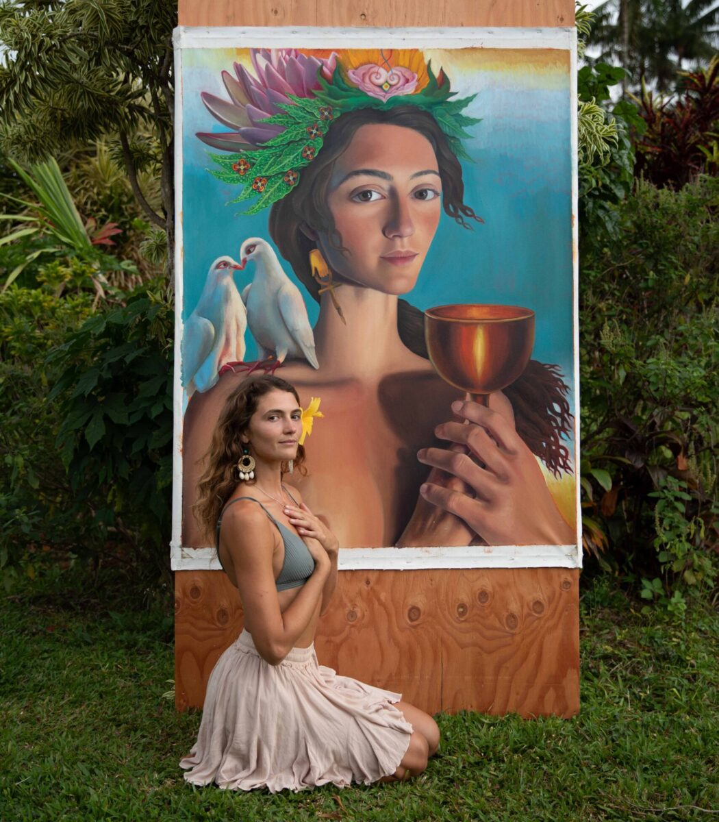 zoe rose and sacred love painting