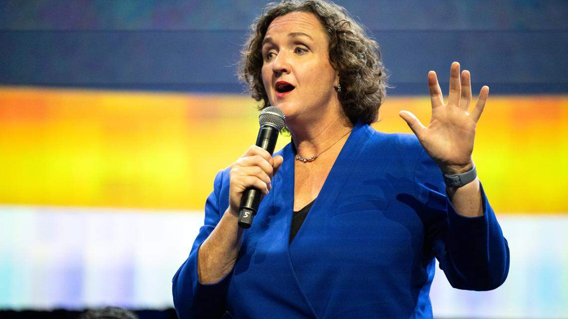 Katie Porter’s shifting stance on wages in governor’s race