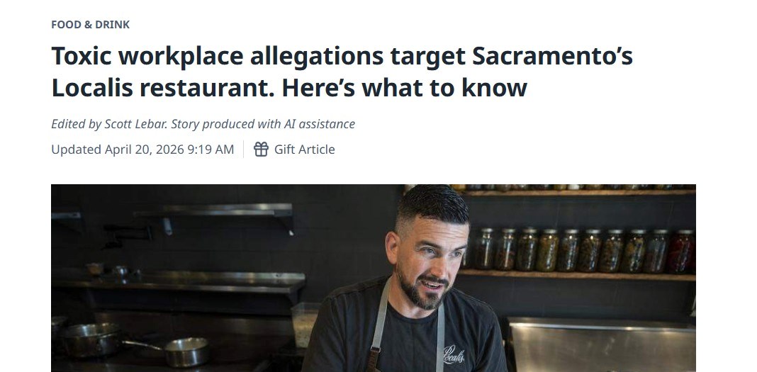 "The headline of a recent Sacramento Bee story that recreated a reporter's story using generative AI and was edited by a Sacramento Bee editor. There is no reporter byline."