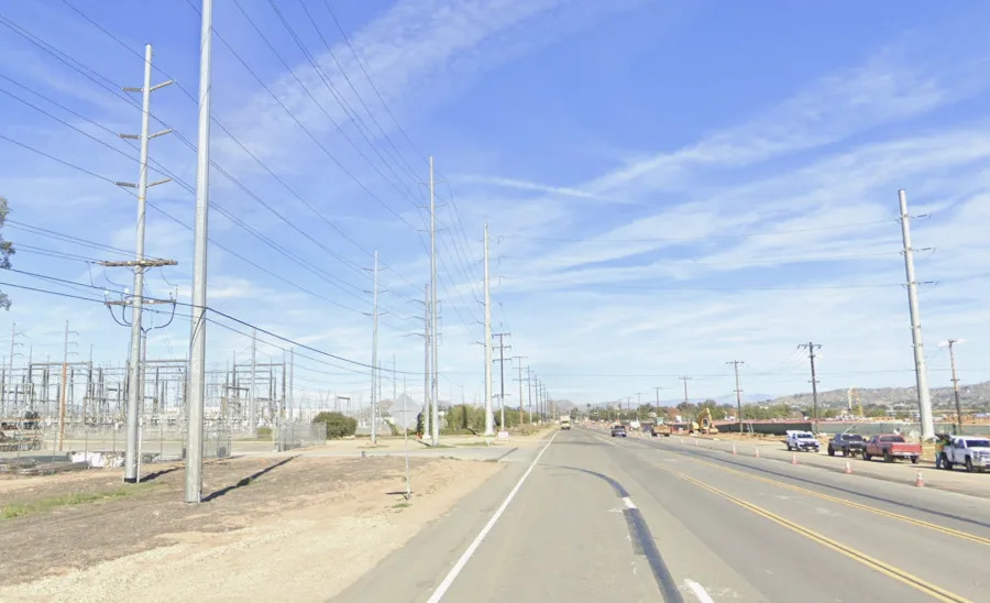 <em>The stretch of road where the crash occurred. (Google Street View)</em>