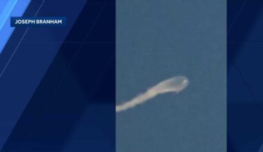 SpaceX Falcon 9 rocket launch is visible in Northern California