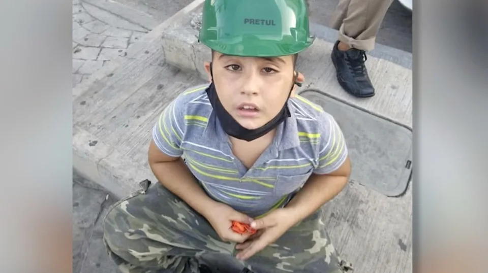 Juan Andrade's son who he rescued from drowning at a lake in Lincoln Park in Los Angeles. (Andrade Family)