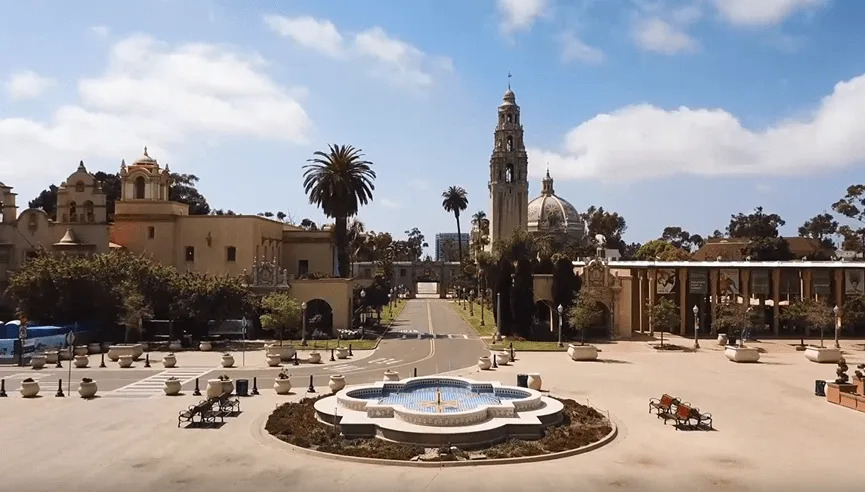 Balboa Park in San Diego as it appeared during the COVID-19 pandemic. (Drone 5)