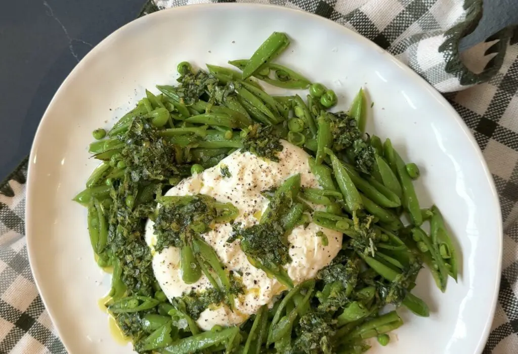 snap peas burrata