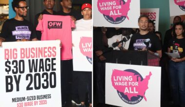 Advocates in Oakland, California press for $30 minimum wage