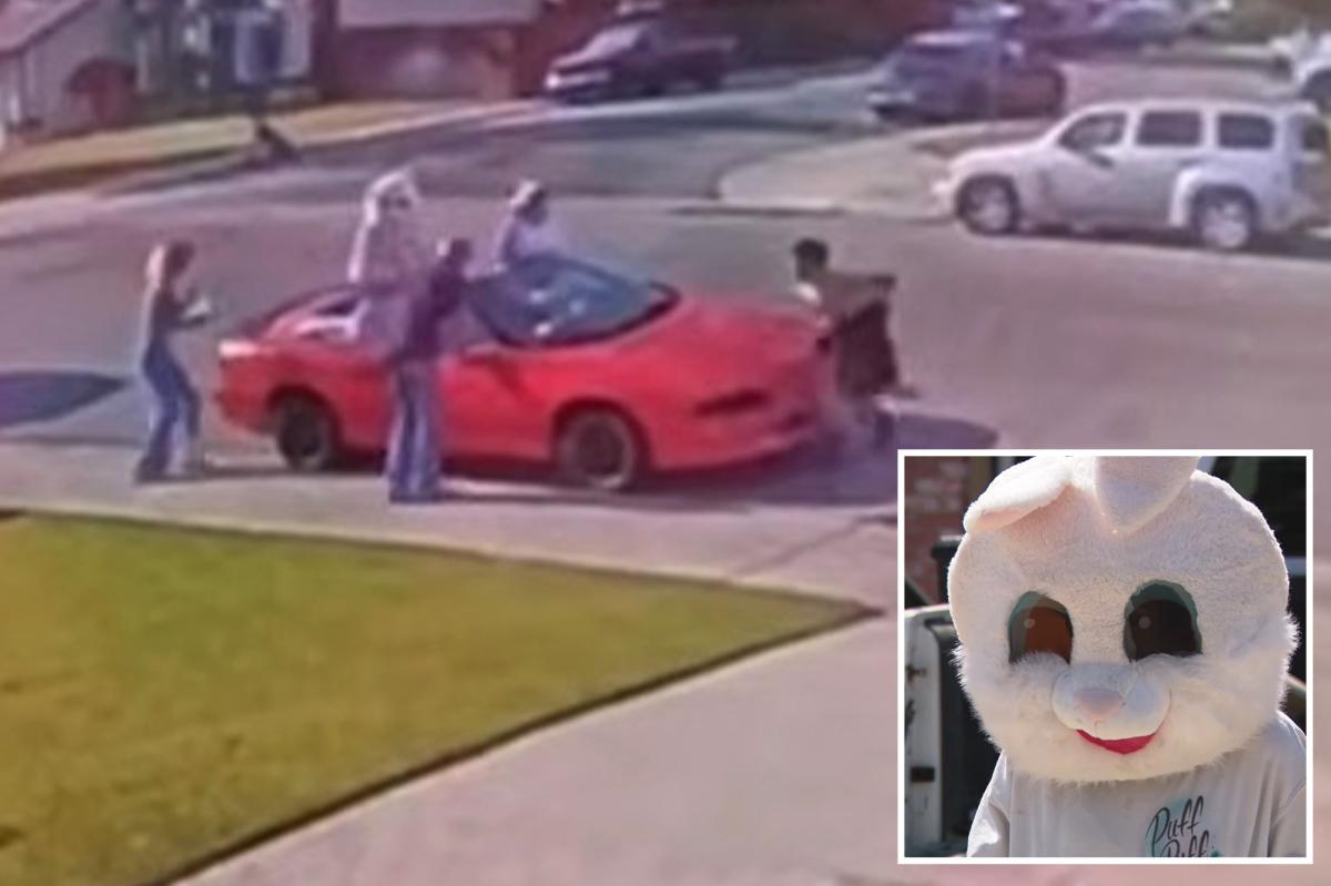 Easter Bunny comforts wounded victim after Bakersfield shooting chaos