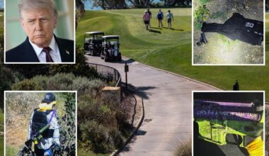 Body-armored gunman with frightening messages scrawled on rifle arrested after firing shot near Trump National Golf Course Los Angeles