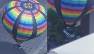 Video shows hot air balloon slam into Sky River Casino