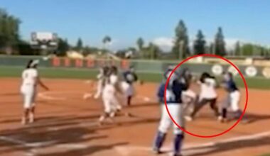 Fresno high school softball game mass brawl breaks out