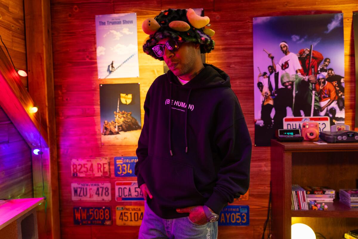 Kid Cudi poses for a portrait. 