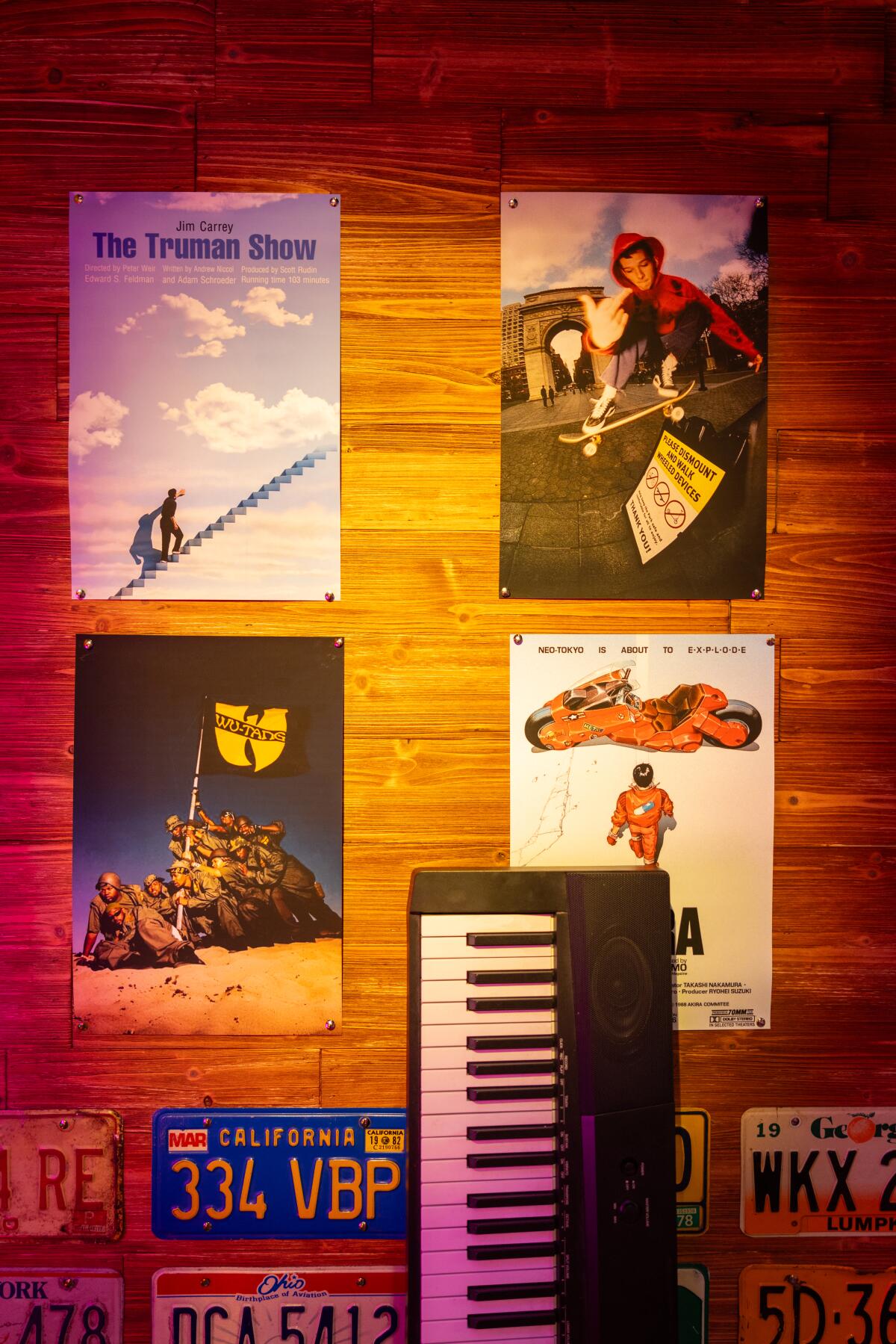 Artifacts in Kid Cudi's podcast studio.