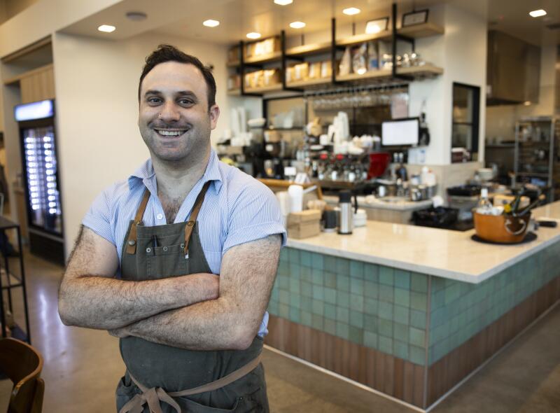 Colossus Harbor executive chef Jeff Paletz at the restaurant.