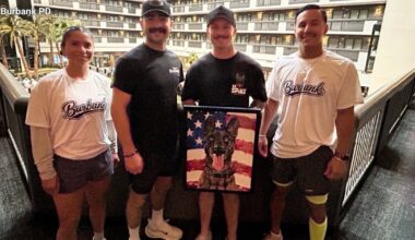 Burbank police honor fallen K-9 Spike with Baker to Vegas victory